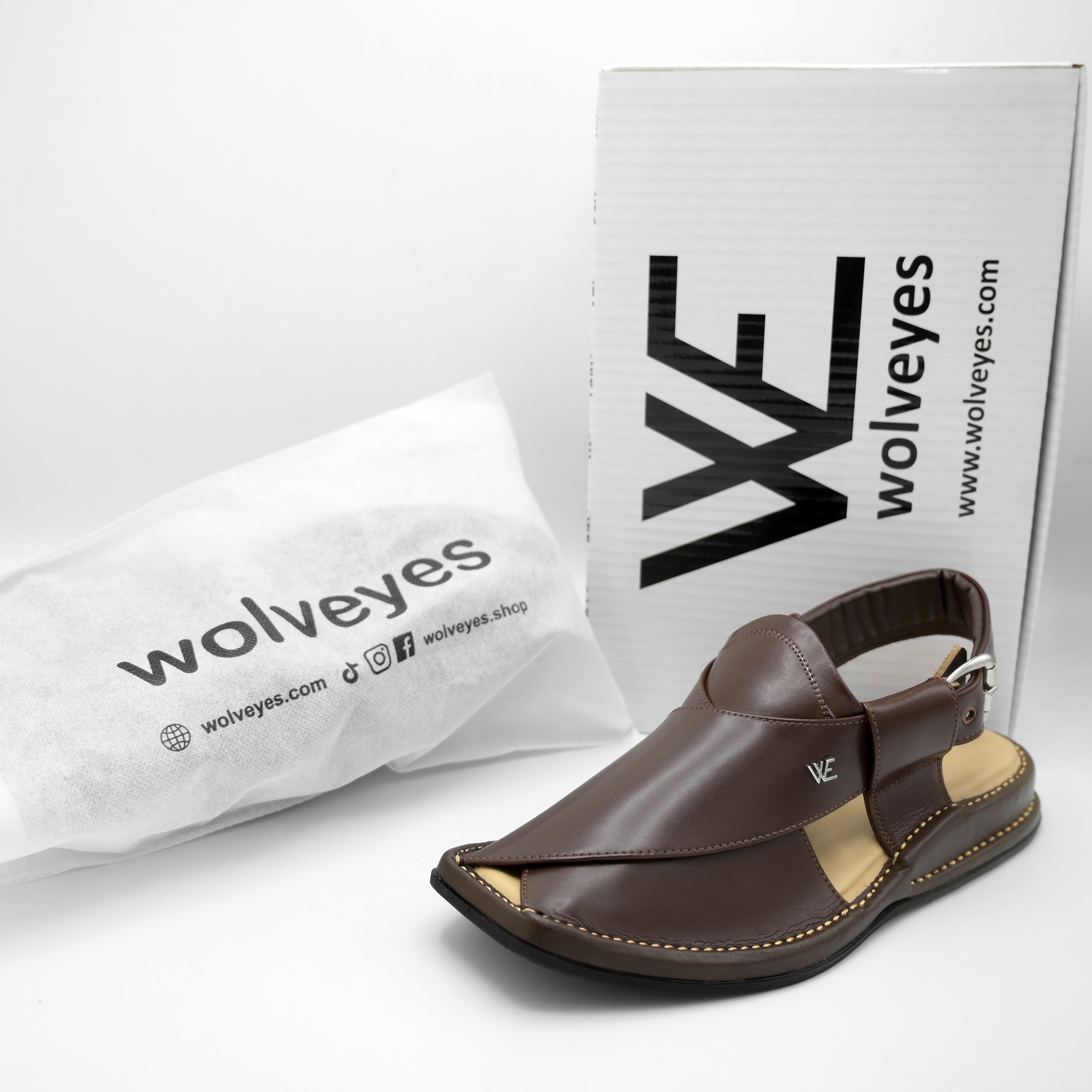 Medicated Heel Step Leather Chappal MHS01 (Dark Brown)