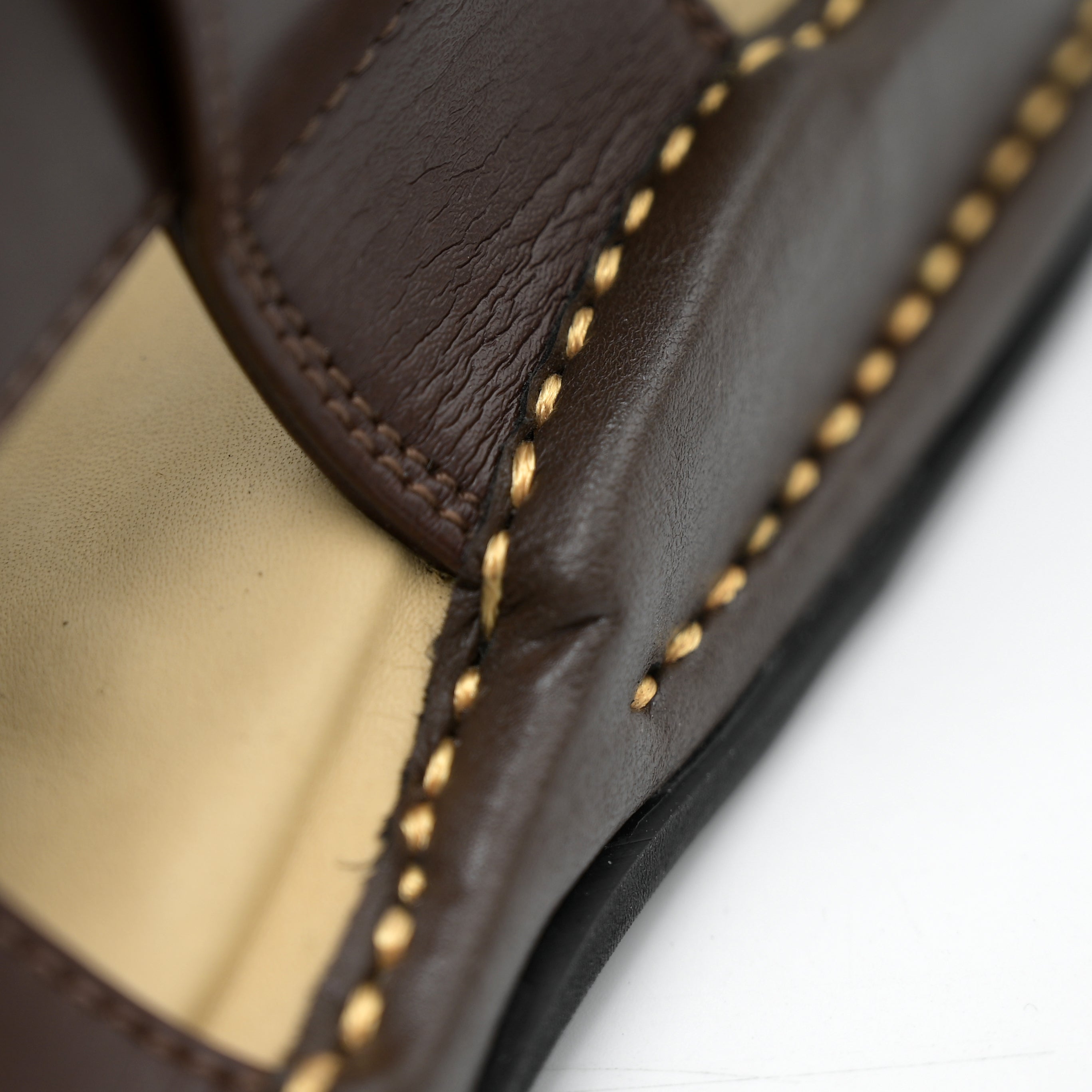 Medicated Heel Step Leather Chappal MHS01 (Dark Brown)