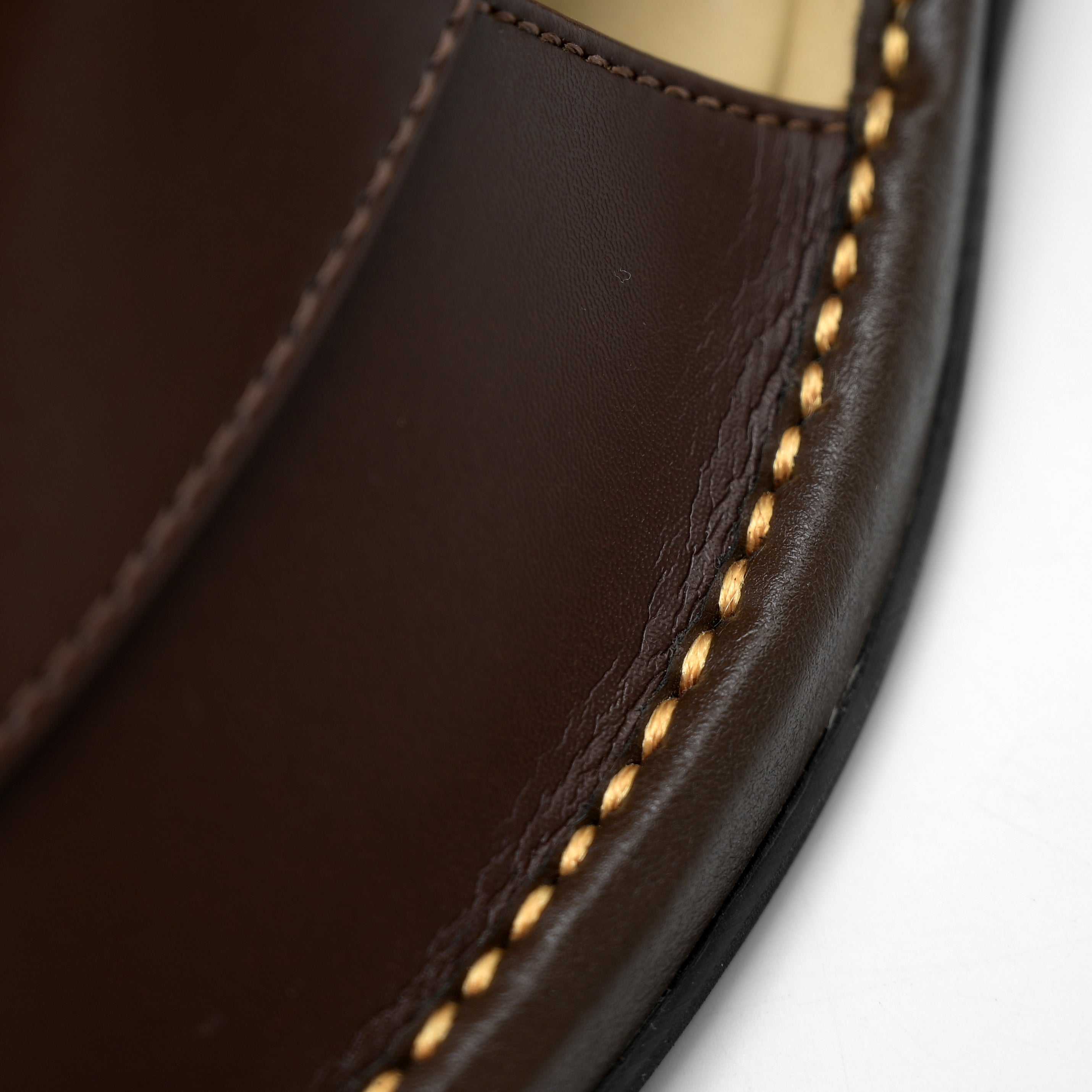 Medicated Heel Step Leather Chappal MHS01 (Dark Brown)