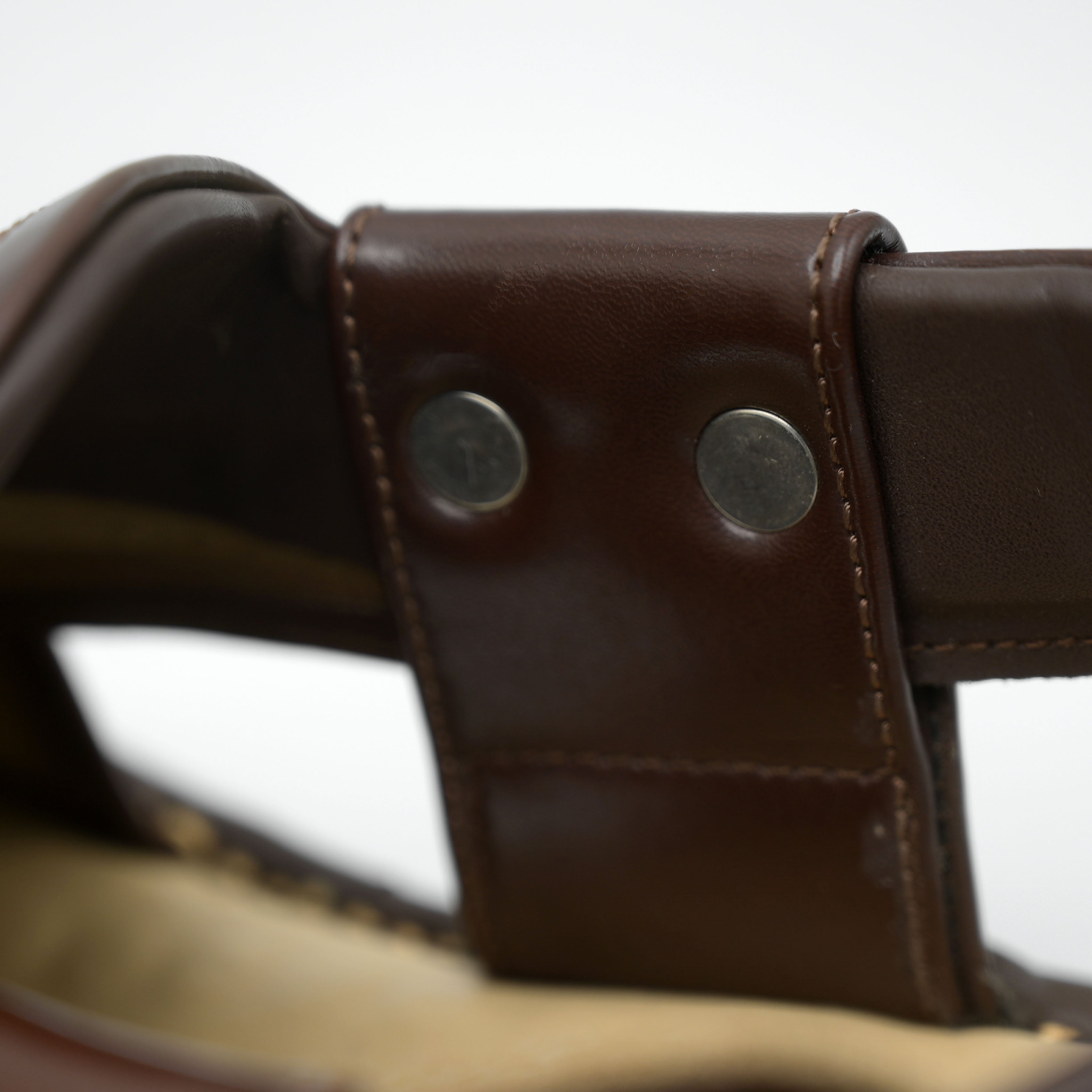 Medicated Heel Step Leather Chappal MHS01 (Dark Brown)