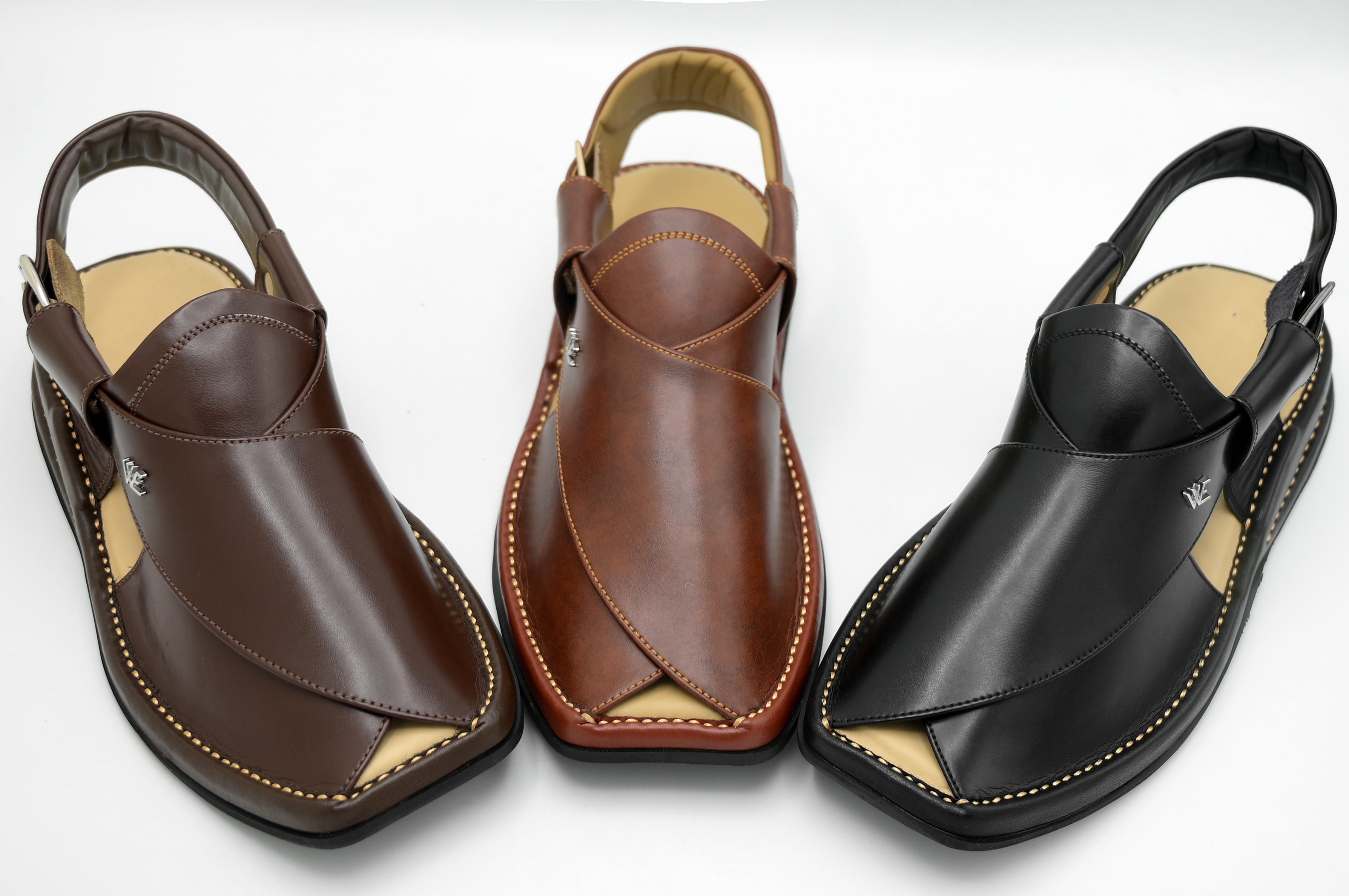 Medicated Heel Step Leather Chappal MHS02 (Brown)