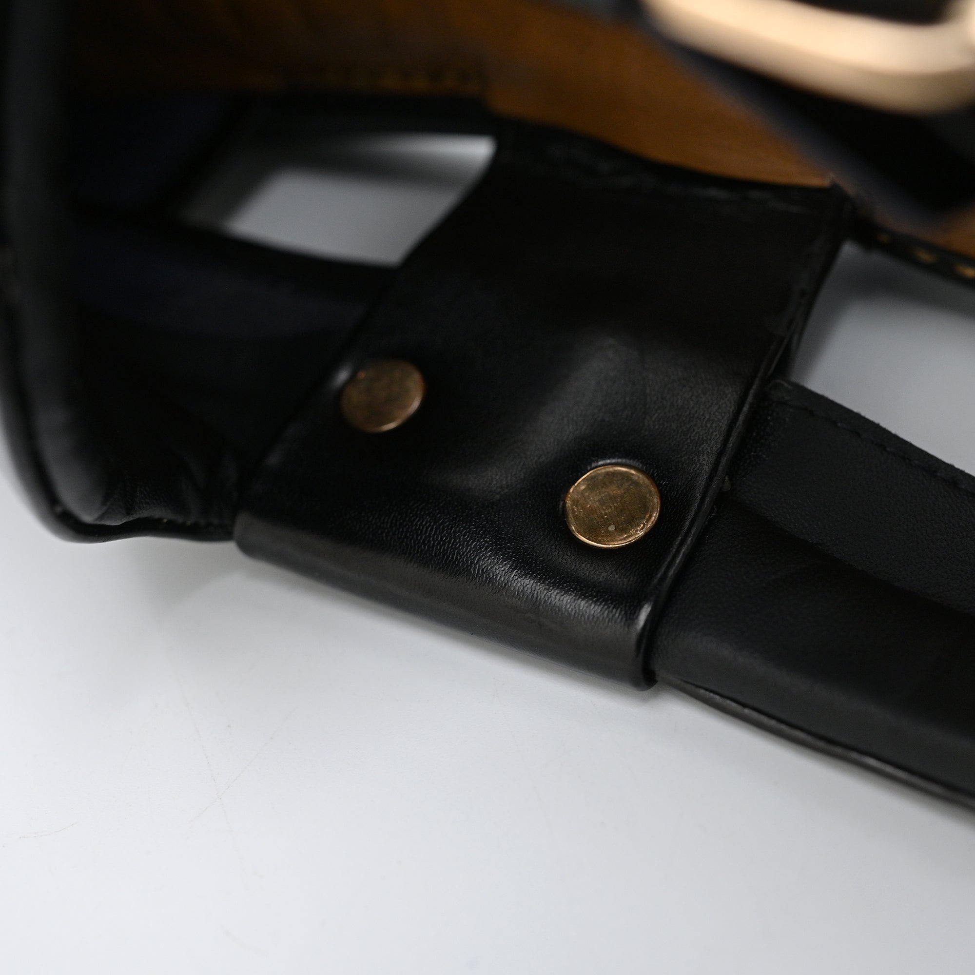 Medicated Leather Chappal Black