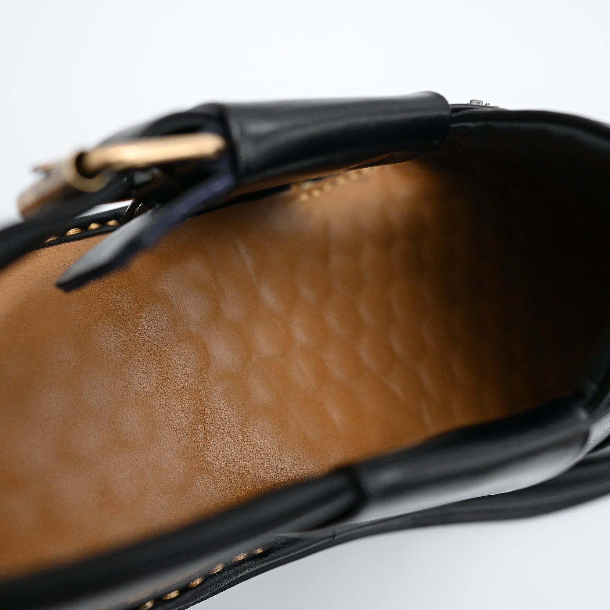 Medicated Leather Chappal Black