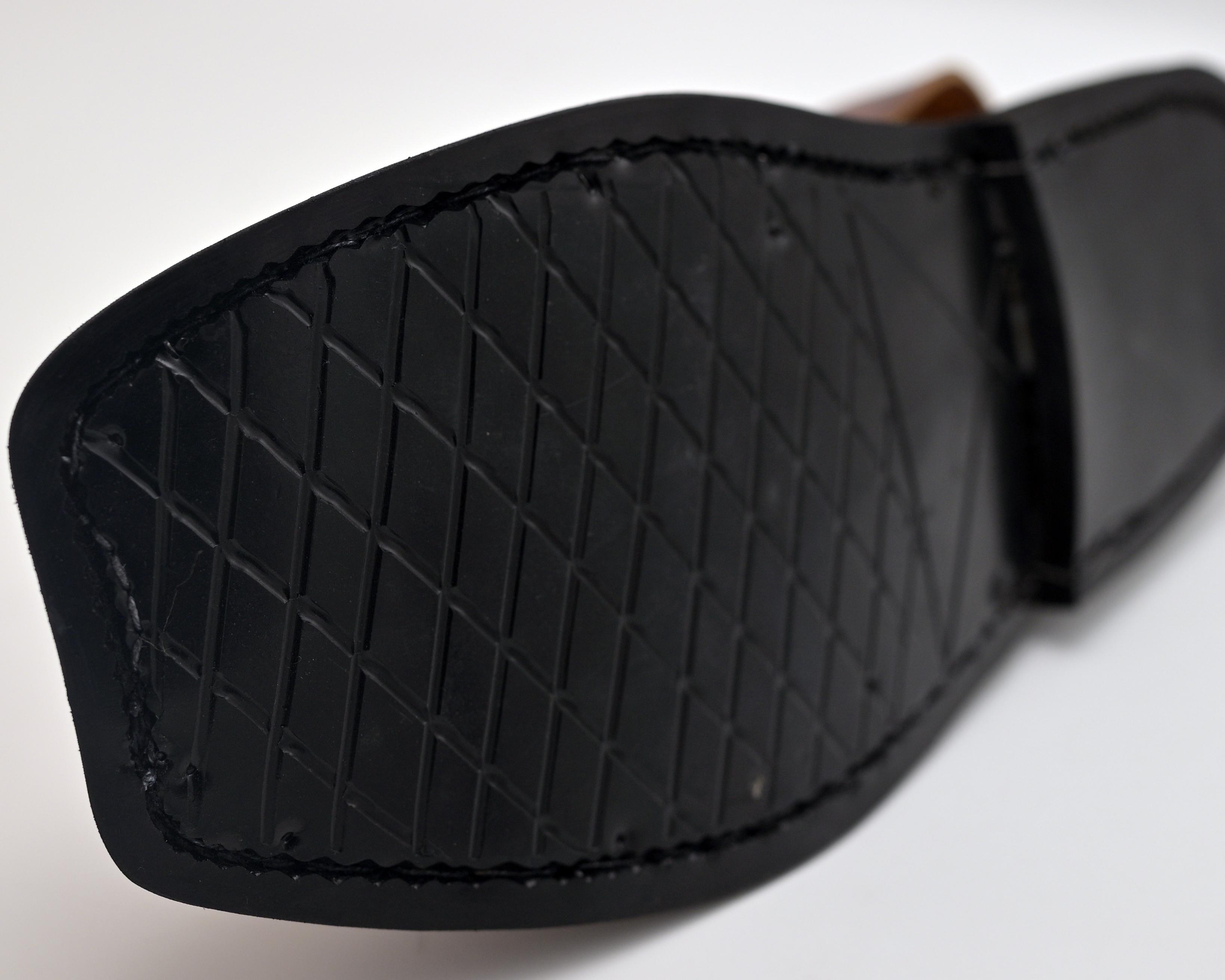 Medicated leather chappal brown