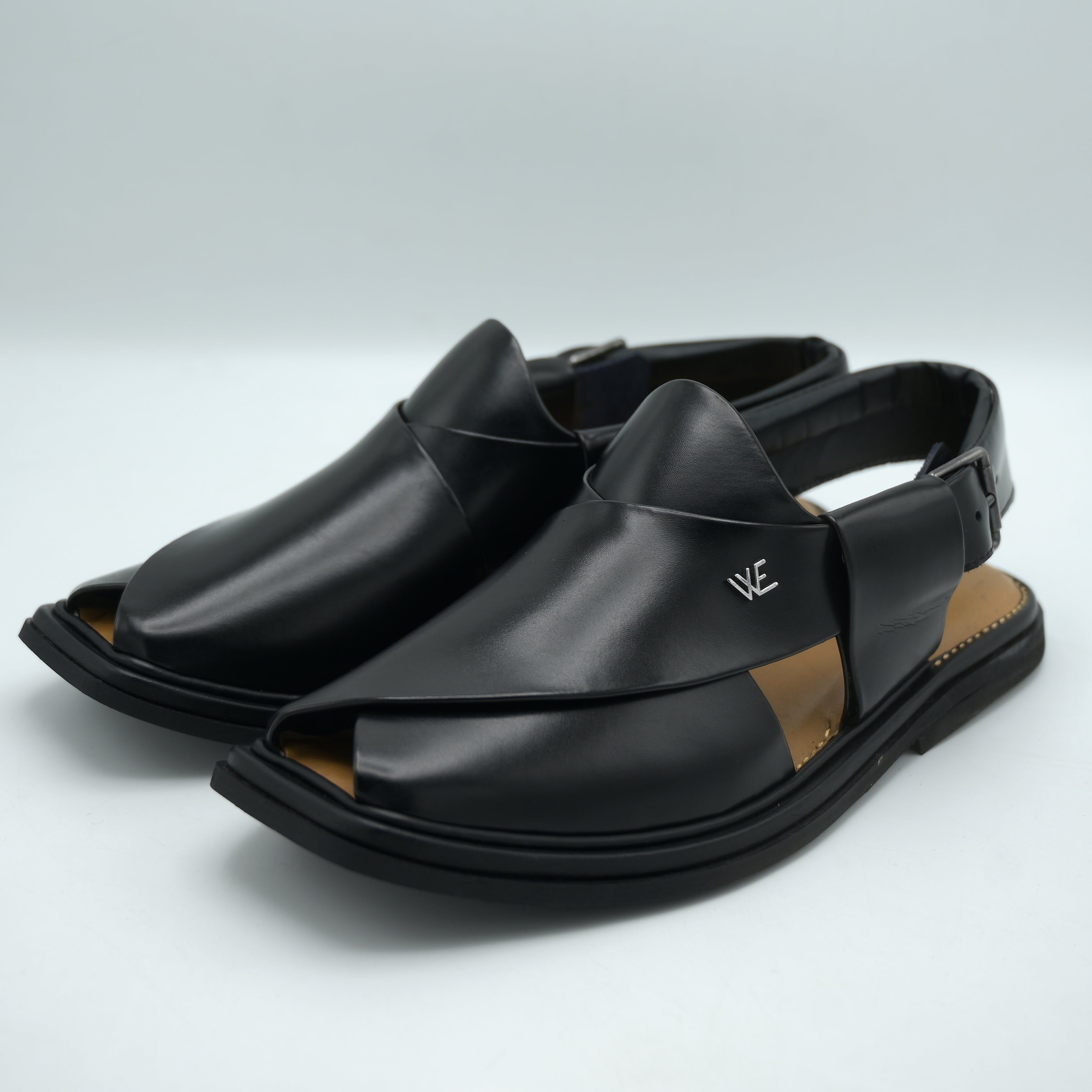 Medicated Leather Chappal MC01 Black