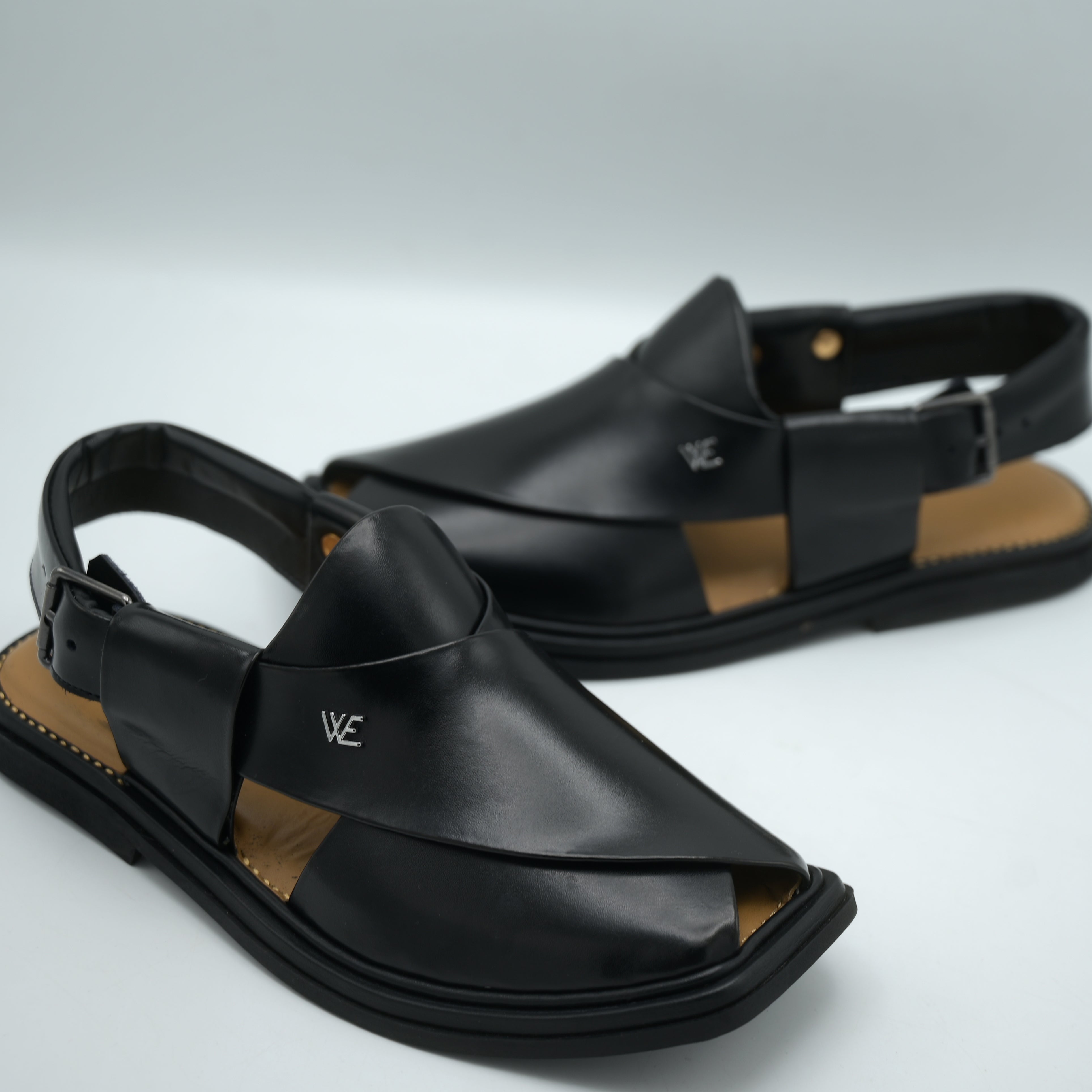 Medicated Leather Chappal MC01 Black