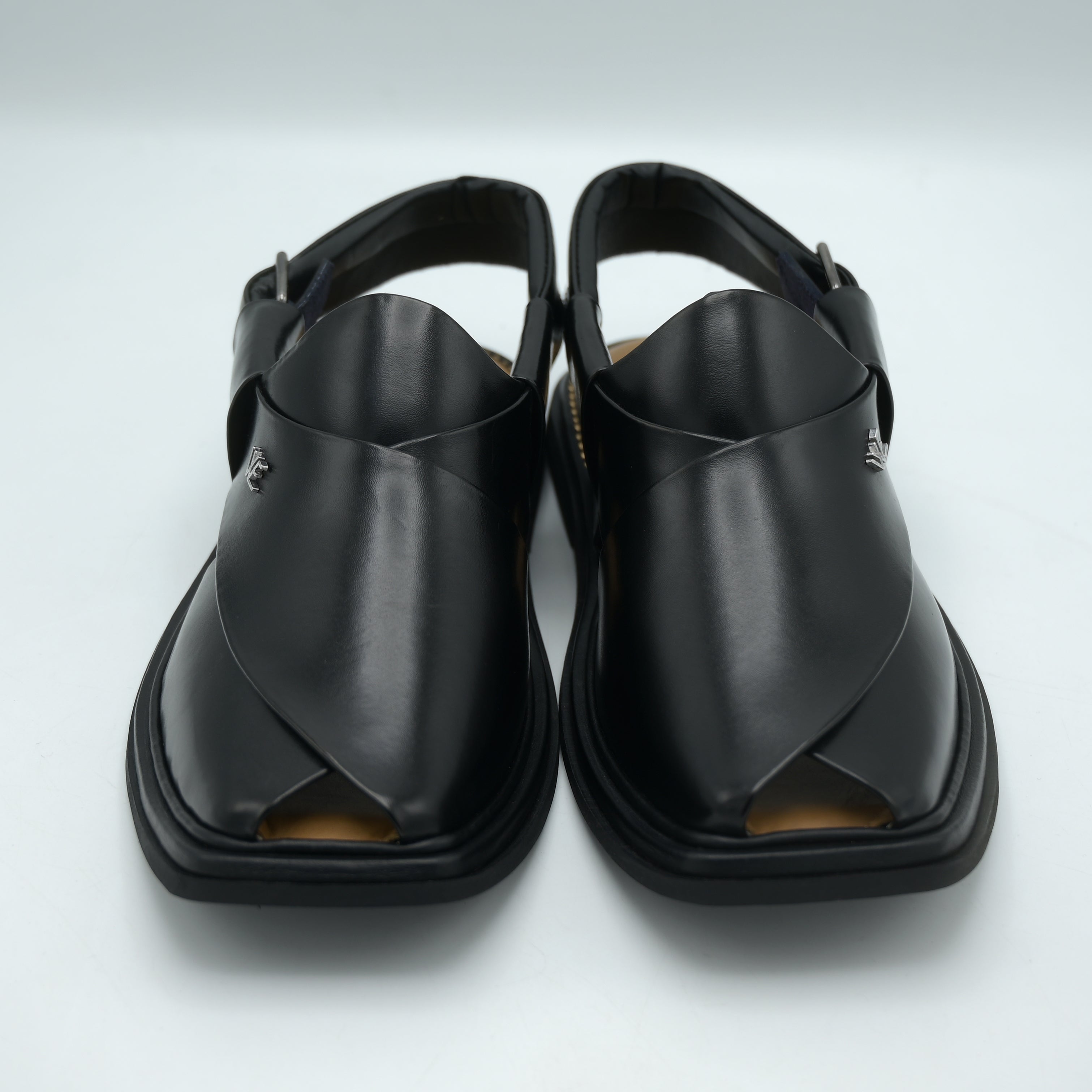 Medicated Leather Chappal MC01 Black