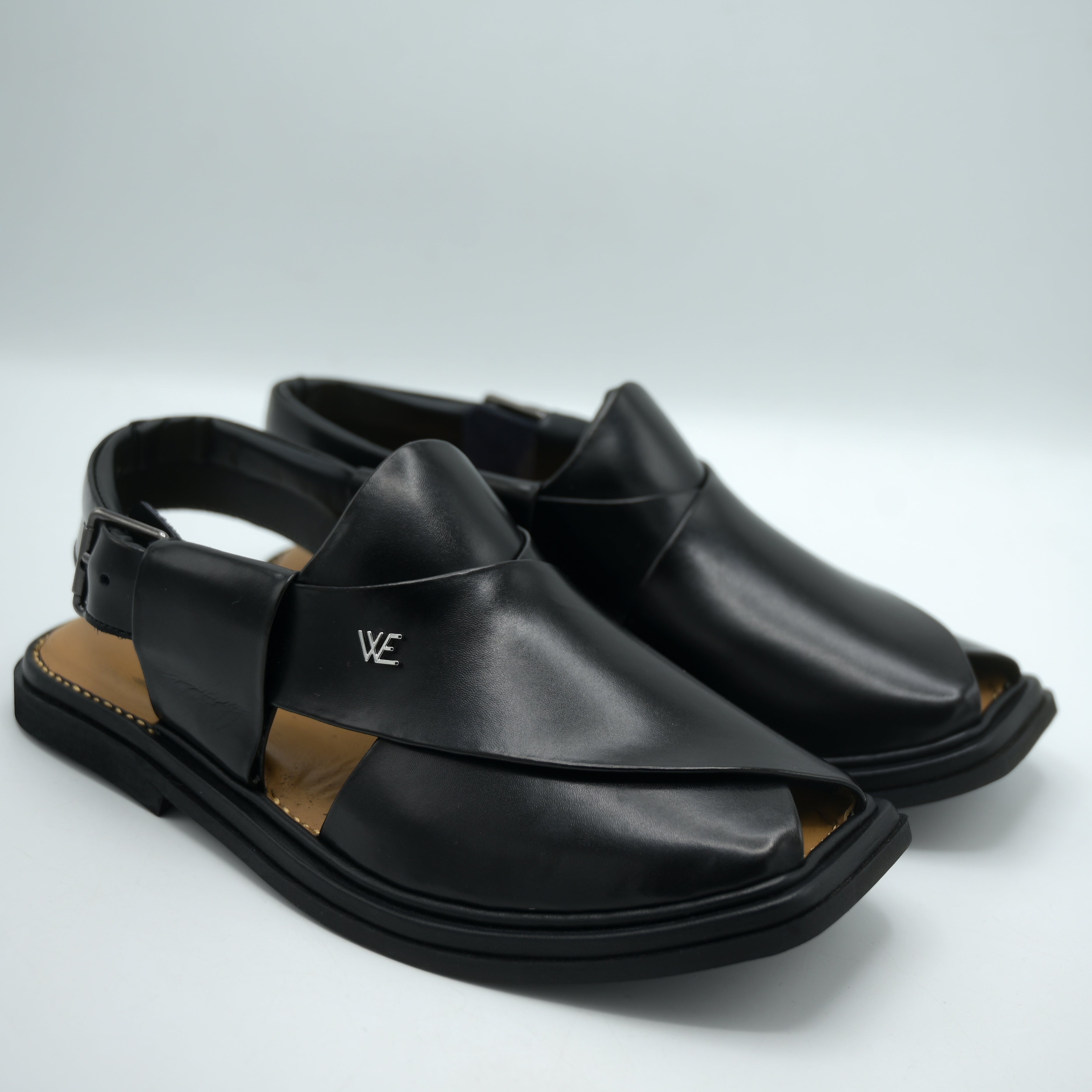 Medicated Leather Chappal MC01 Black
