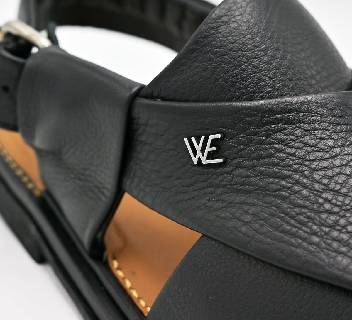 Mild Medicated Leather Chappal MMC01 Black