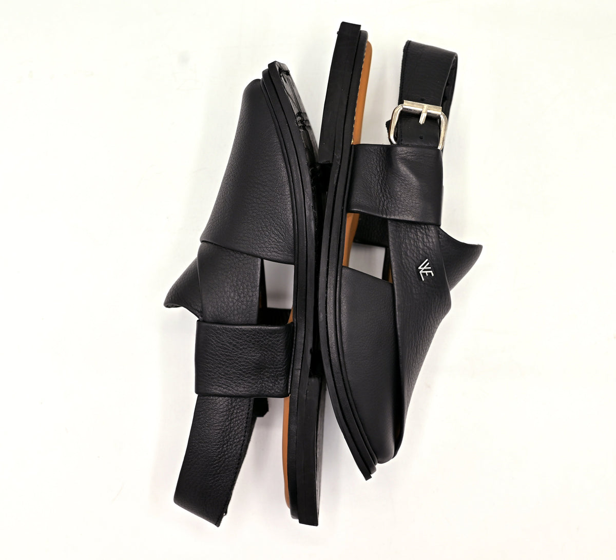 Mild Medicated Leather Chappal MMC01 Black