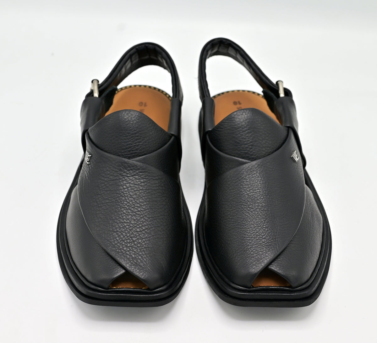 Mild Medicated Leather Chappal MMC01 Black
