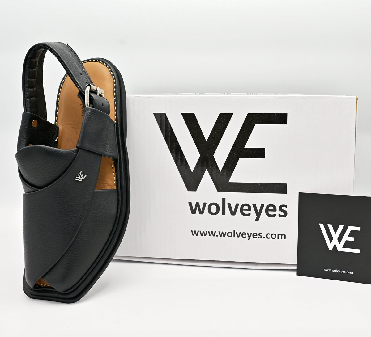 Mild Medicated Leather Chappal MMC01 Black