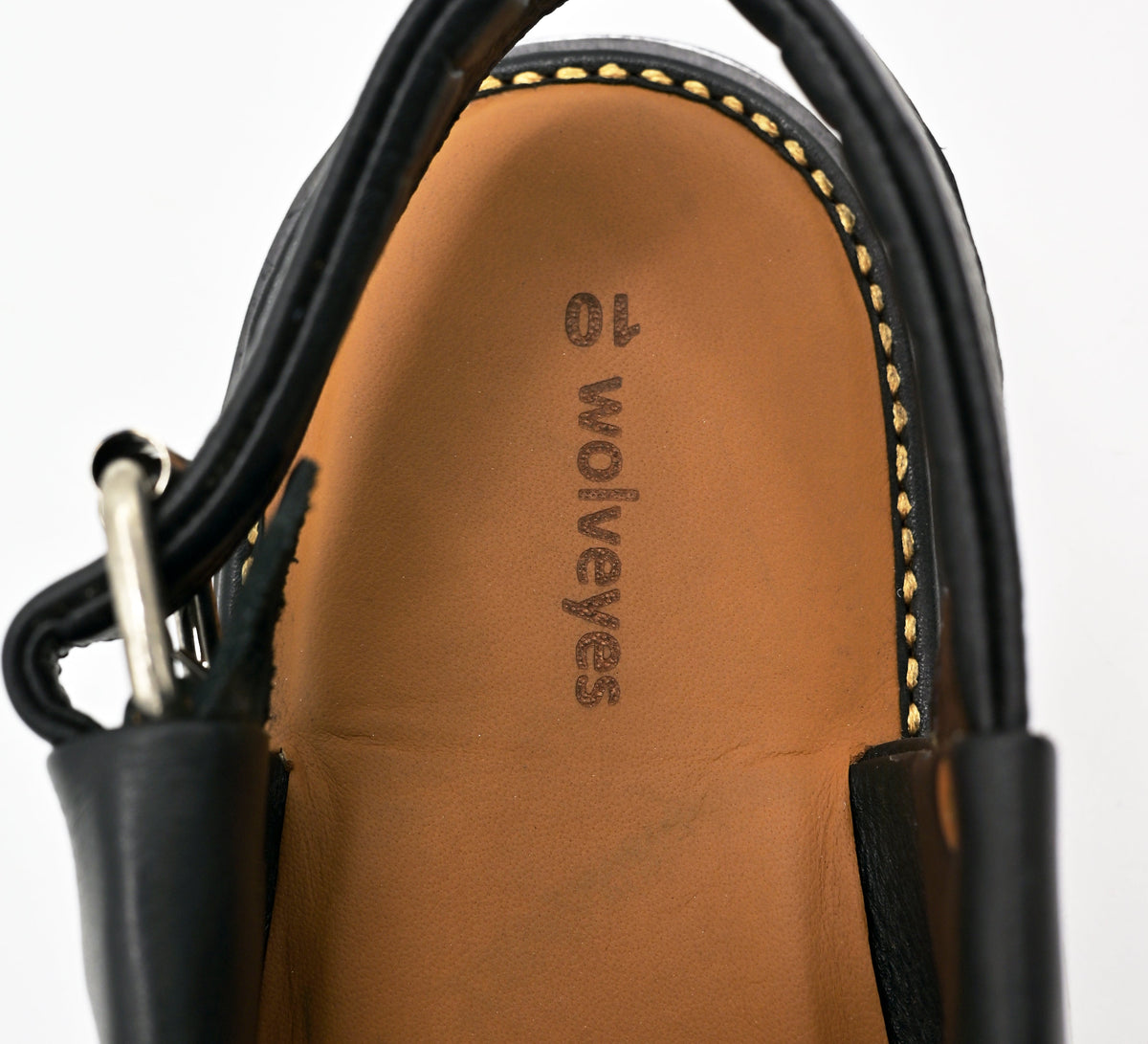 Mild Medicated Leather Chappal MMC01 Black