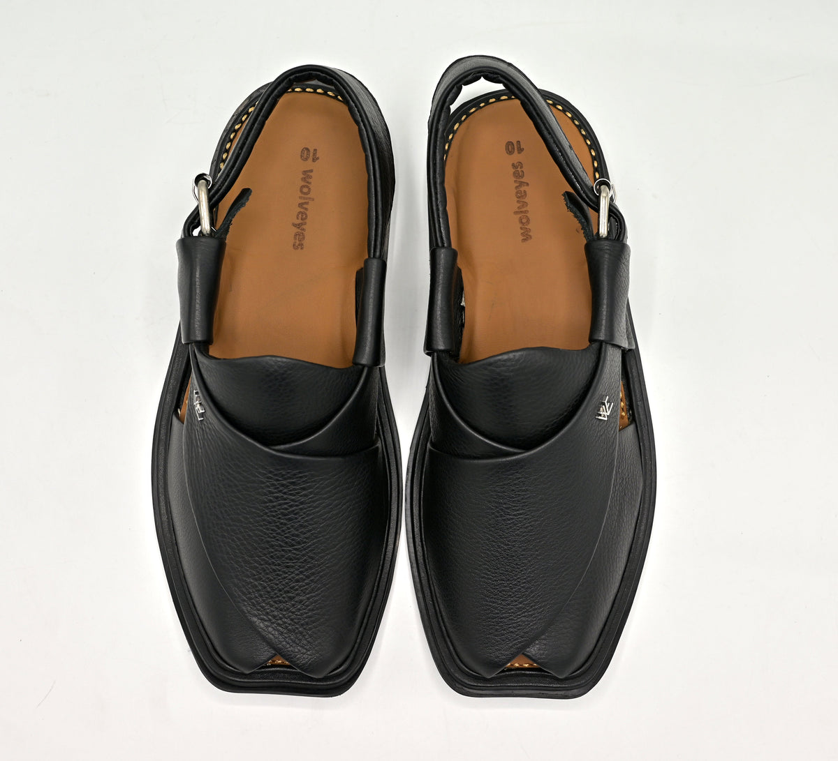 Mild Medicated Leather Chappal MMC01 Black