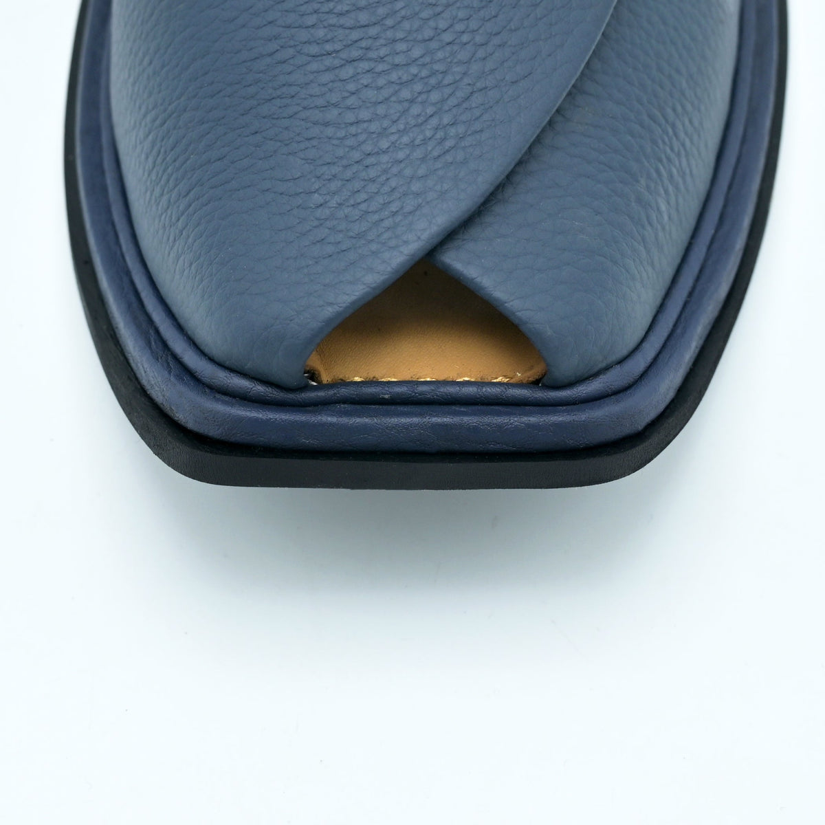 Mild Medicated Leather Chappal (MMC01 Blue)