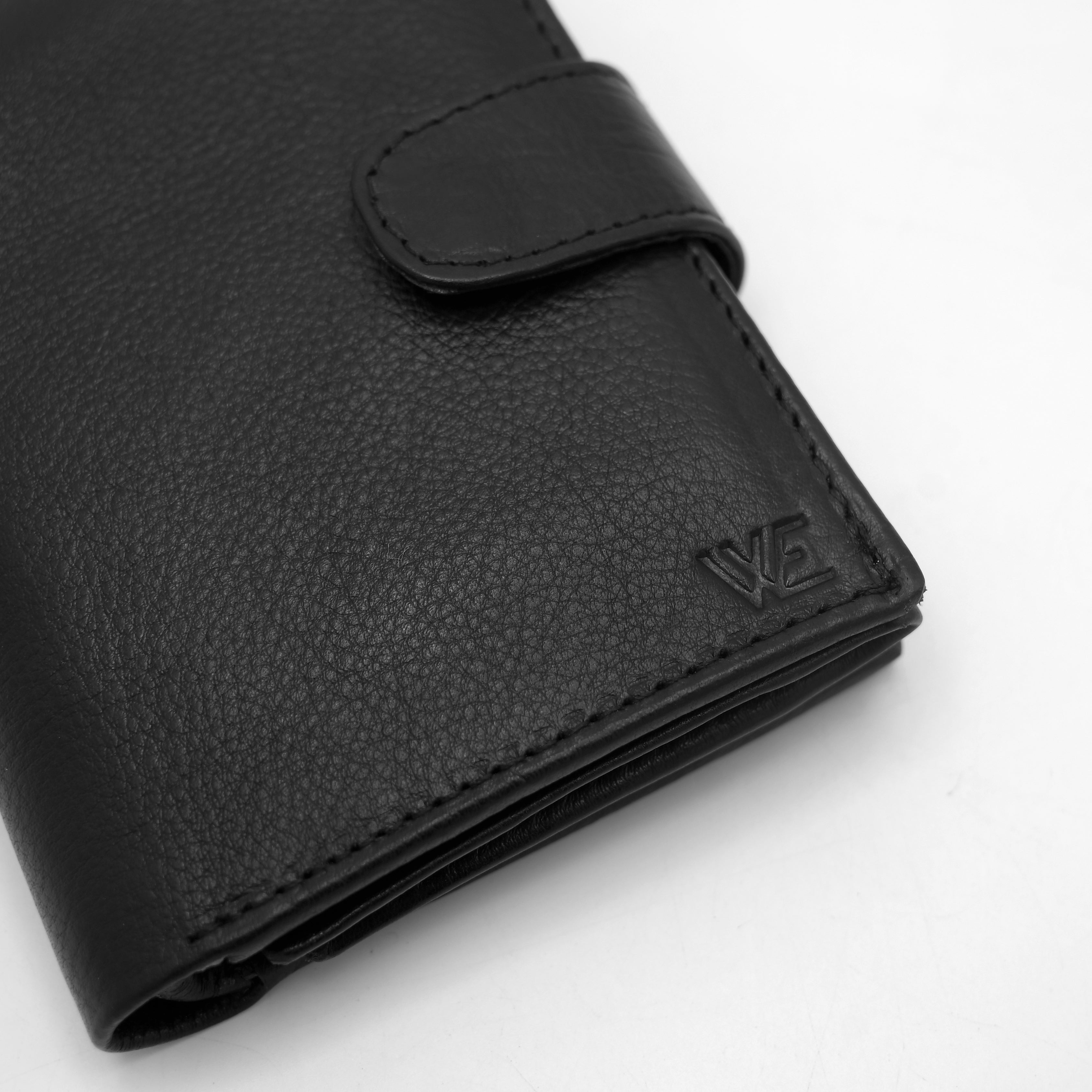 Natural Grain Leather botton Wallet NWB01