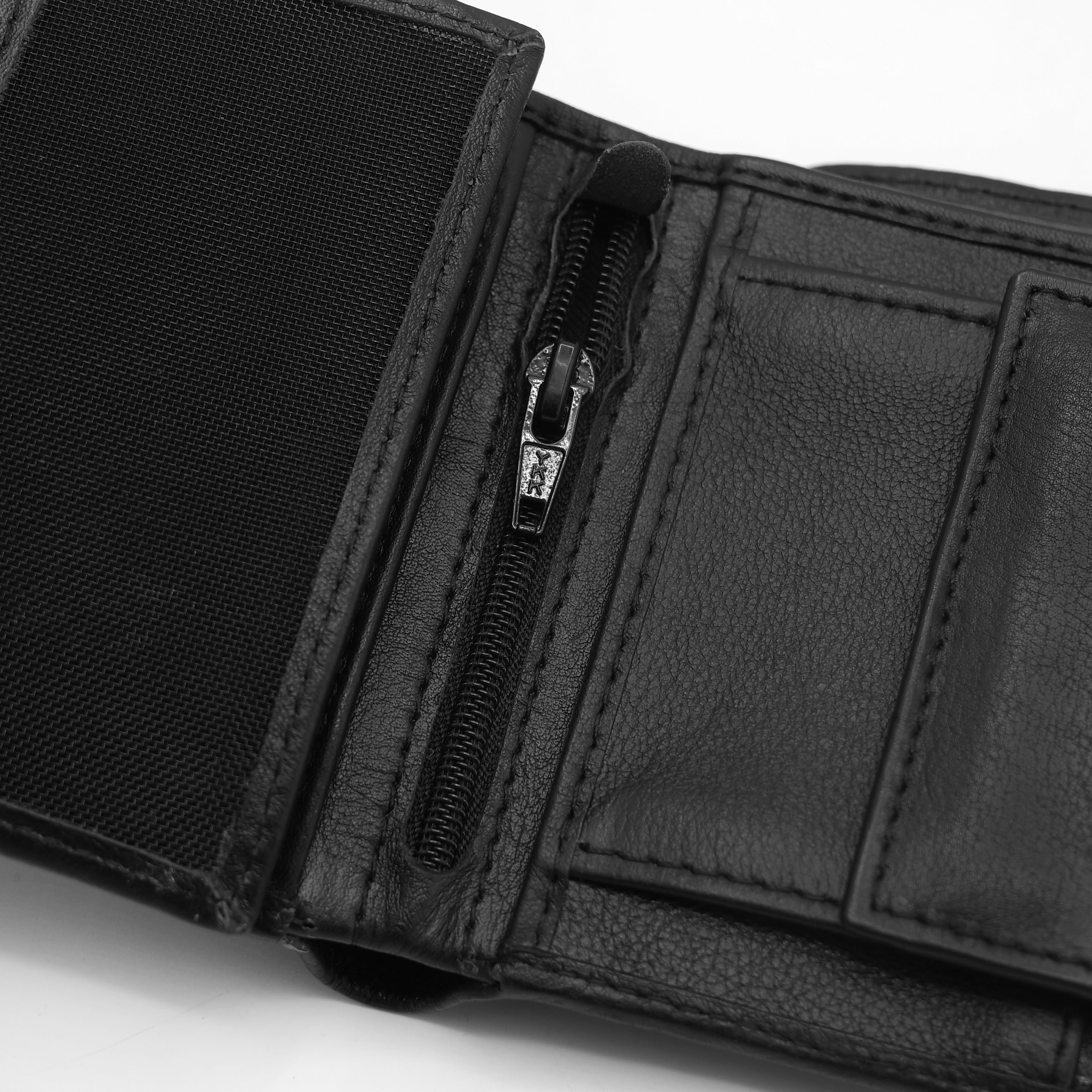 Natural Grain Leather botton Wallet NWB01