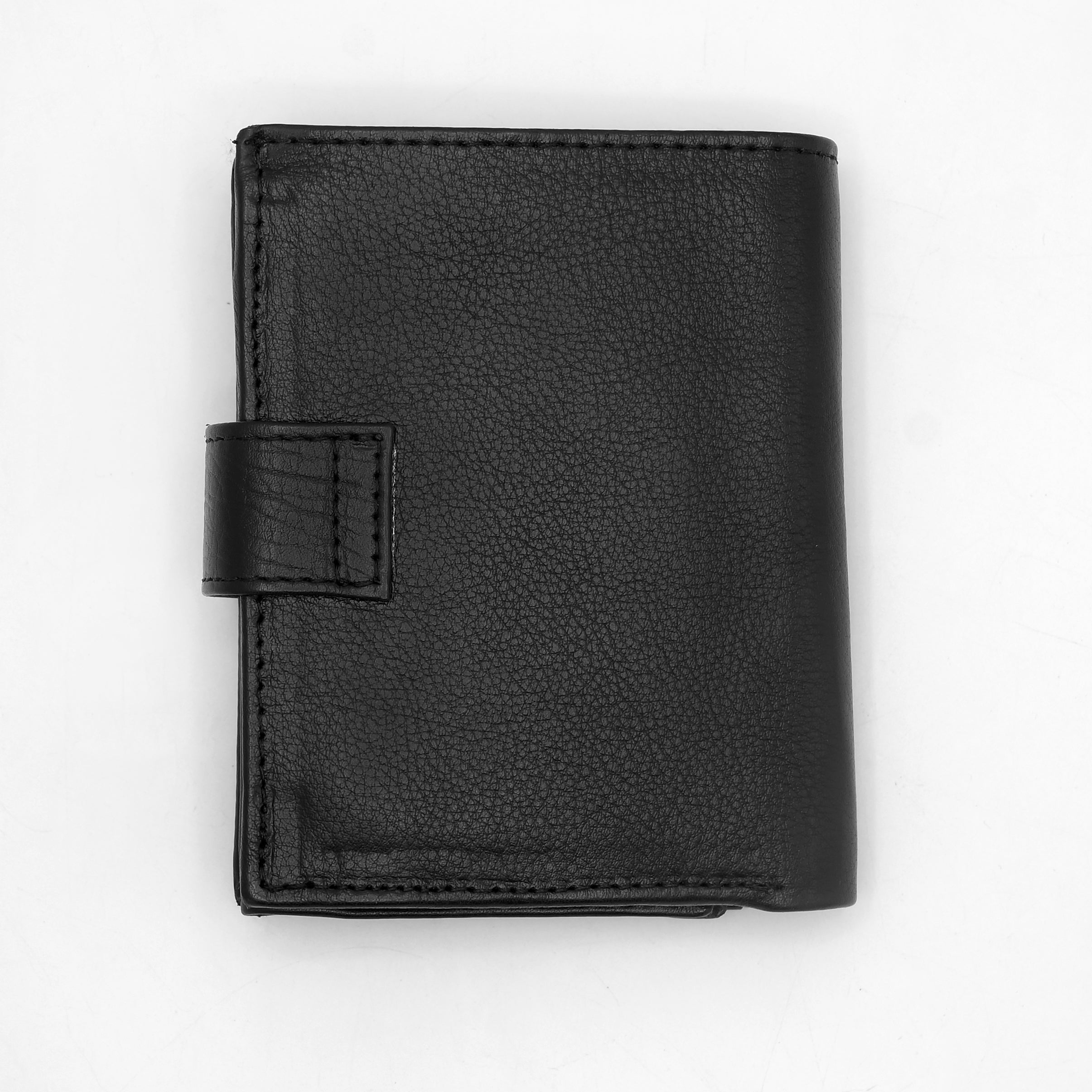 Natural Grain Leather botton Wallet NWB01
