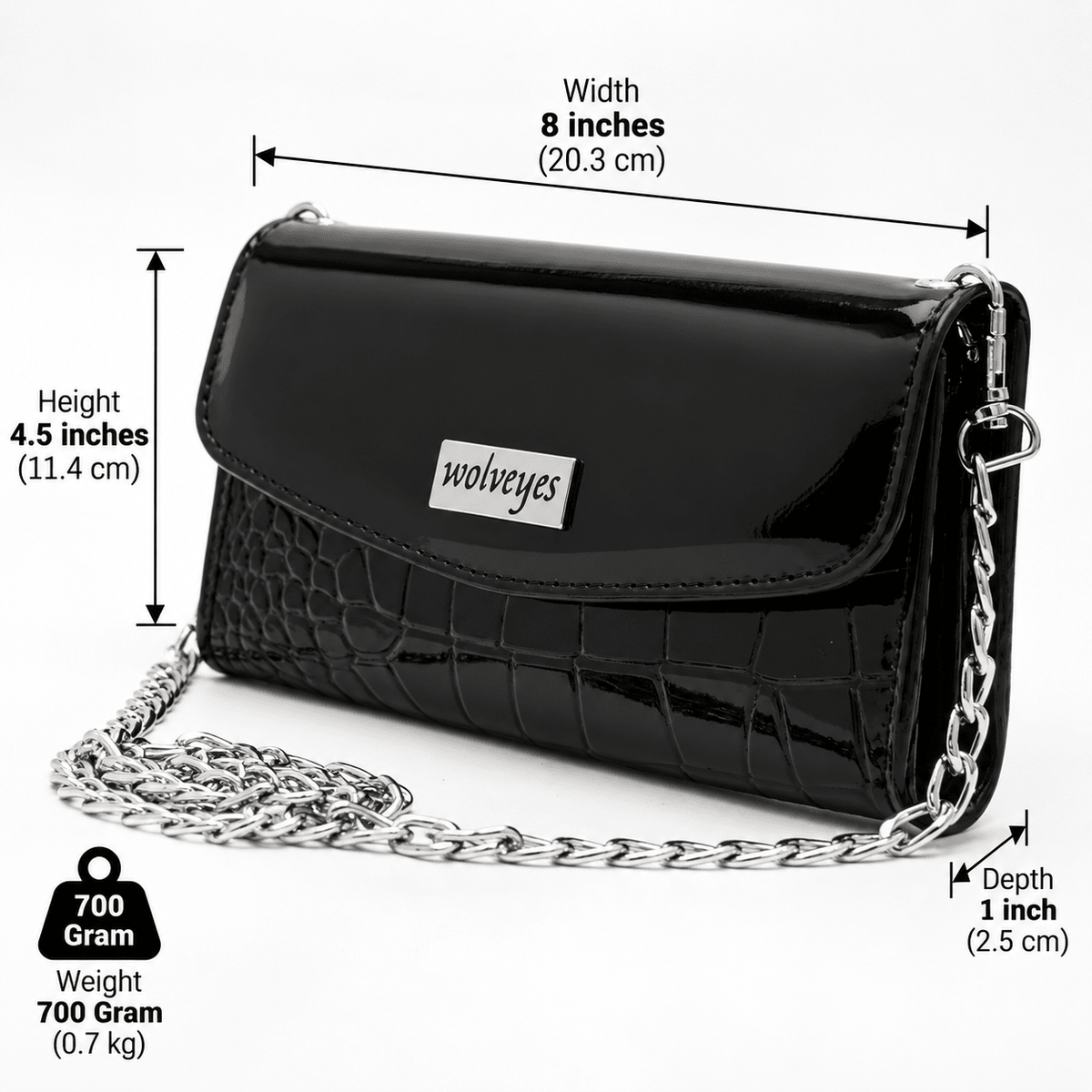 Premium Ladies Clutch LC03 (Black)