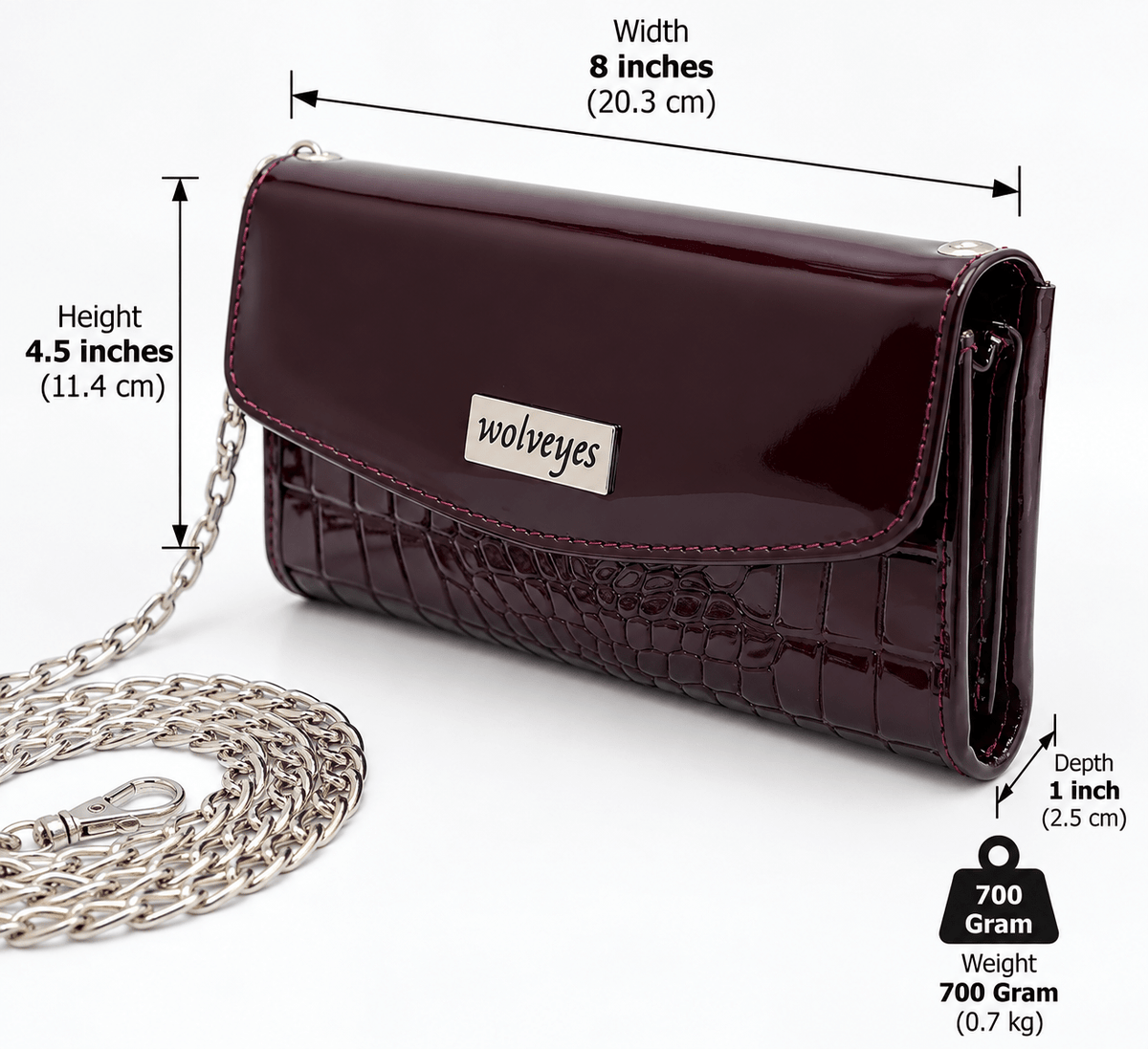 Premium Ladies Clutch LC03 (Mehroon)