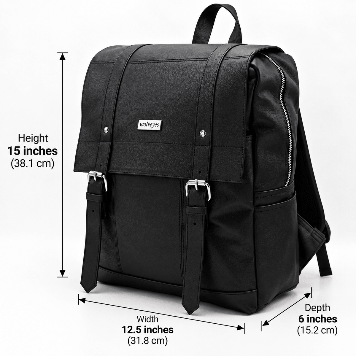 Premium Leather Backpack BP01 (Black)