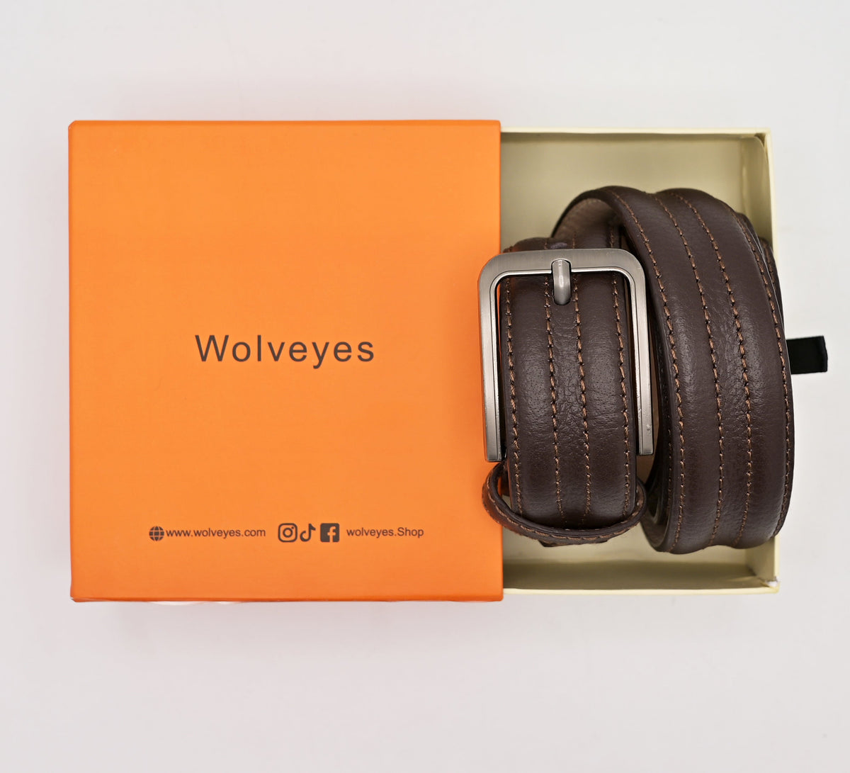 Prestige Leather Belt CLD02 (Dark Brown)