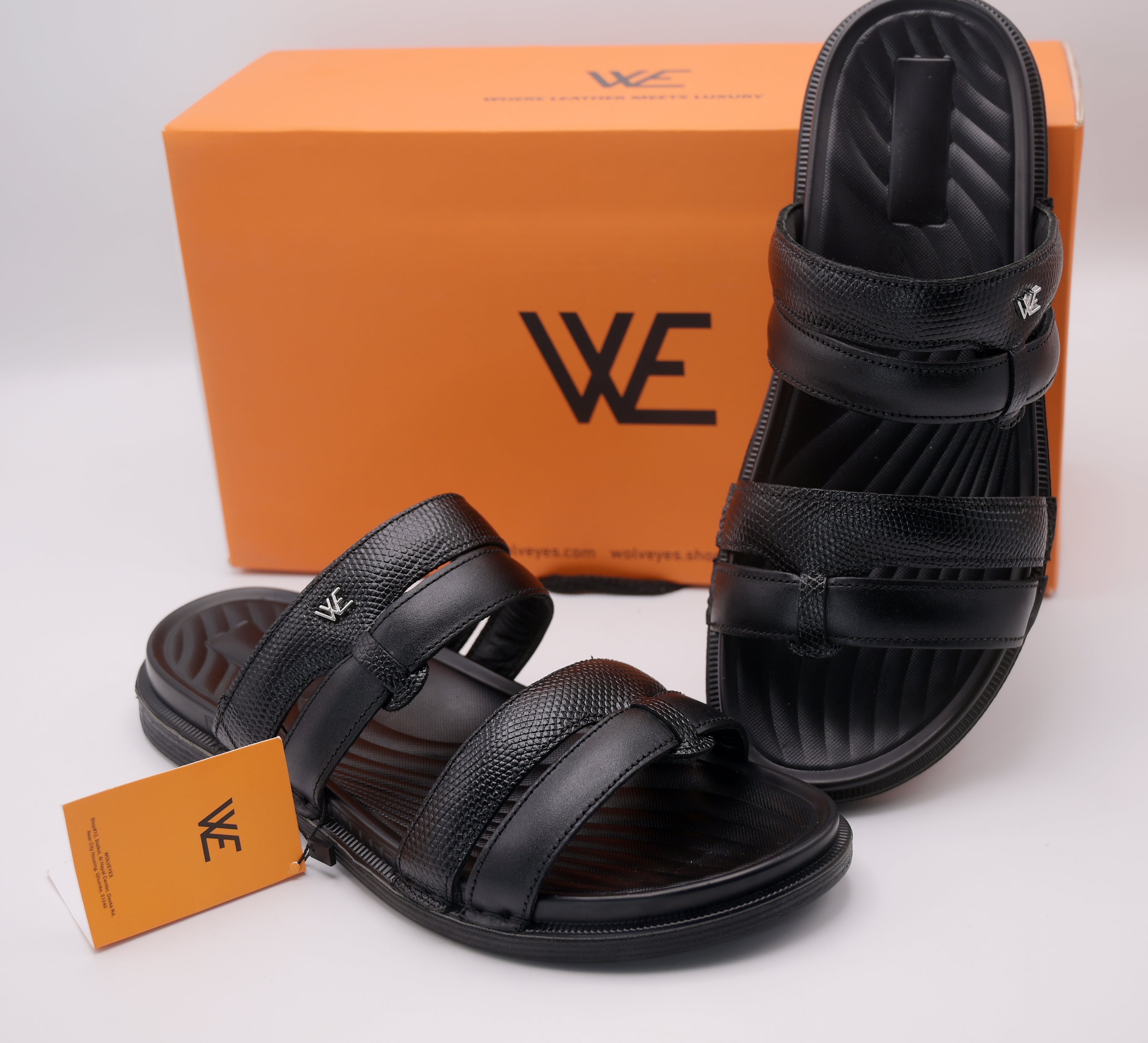 Prestige Premium Leather Slippers – C4 Black