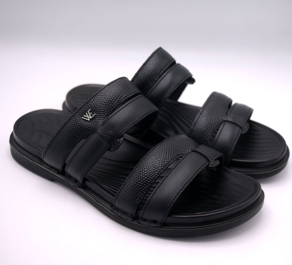 Prestige Premium Leather Slippers – C4 Black