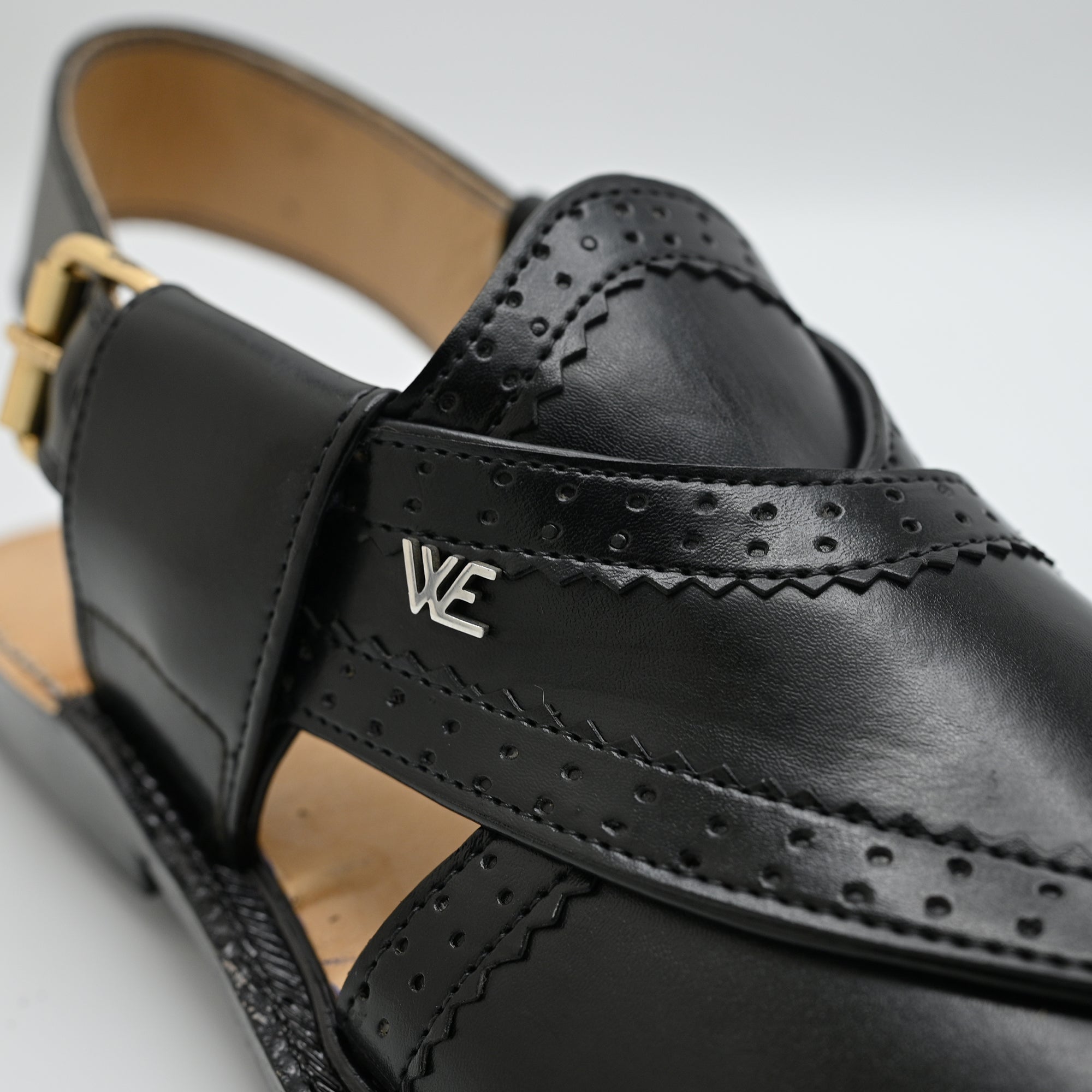Stylish Norozi Leather Chappal Black