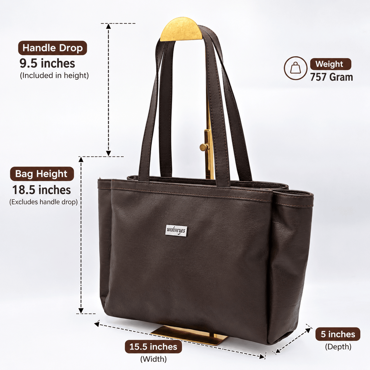 Trio Elegance- Three Compartment Leather Handbag (TE001)