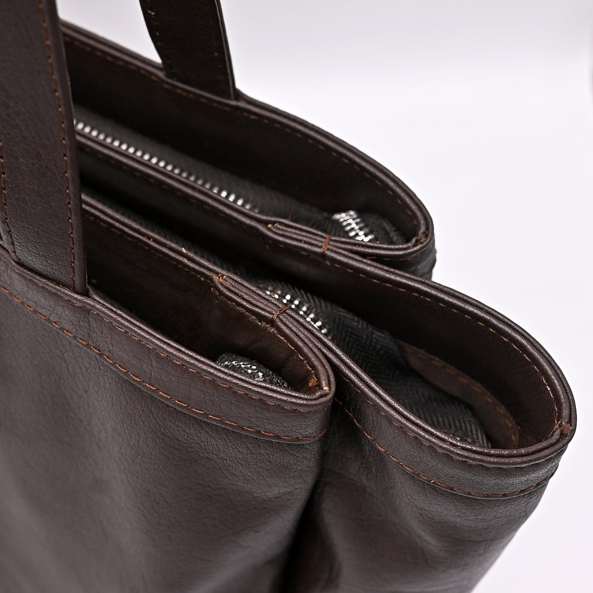 Trio Elegance- Three Compartment Leather Handbag (TE001)